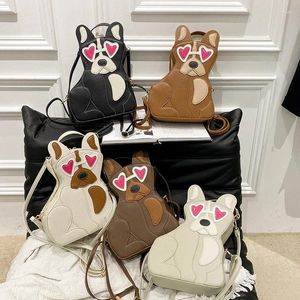 Omuz Çantaları Köpek Eğlenceli Çanta Lady Girls için 2024 Bahar Çok yönlü Crossbody Yüksek Kaliteli PU Deri Çanta Femme Gündelik Karto Sırt Çantası