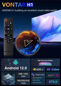 VONTAR H1 Android 12.0 TV Box with Allwinner H618 Quad Core Cortex A53 Support 8K Video 4K BT5.0 Wifi6 Media Player Set Top Box