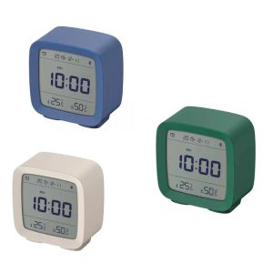 Controlla Youpin Qingping Bluetooth Smart Alarm Clock Temperatura Umidità Display Schermo LCD Regola la luce notturna per l'APP Xiaomi Mihome