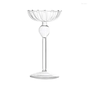 Candle Holders H7EA European Glass Candlestick Romantic Home Coffee Shop Decor Art Crafts Gift For Year Christmas Holiday Festival