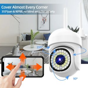 WiFiセキュリティ屋外防水ウェブカメラオートトラッキング2ウェイオーディオCCTVサーベイランス1080p 360スマートホームIPセキュリティカメラ