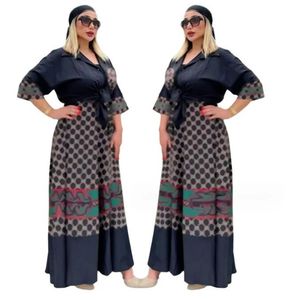 designer Women's casual dress new loose fitting women's shirt large hem skirt fashionable two-piece Luxury Brand Dresses