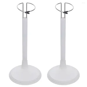 Decorative Figurines 2 Pcs Household Stand Toy Support Frame Vertical Pvc Indoor Dolls Simple Rack Stands Child Childrens Toys