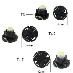 10/5pcs T3 T4.2 T4.7 LED Car instrument light Bulb Luces LED 1 LEDs 2835 5050 SMD Auto Interior Side light Panel Wedge Lamp Blue