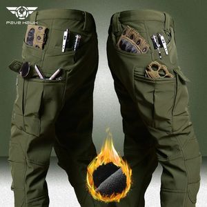 Wasserdichte taktische Hose für Herren, Militär, Haifischhaut, Softshell-Fleece-Hose, im Freien, wasserdicht, Armee, verschleißfeste Cargohose 240326