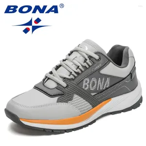 Scarpe casual BONA 2024 Designer Fashion Walking For Men Sneakers leggere Uomo Outdoor Sport Waliking Mansculino