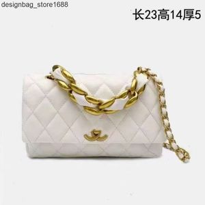 Shoulder Bag Designer Factory Discount Wind Fashion Sheepskin Bag Thick Chain Genuine Leather One Womens