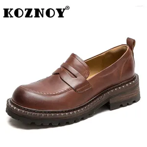 SURES Buty Koznoy 4 cm oryginalne skórzane obcasy platforma