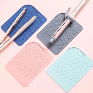 Hooks 1pcs Silicone Heat Resistant Mat Pouch For Curling Iron Hair Professional Styling Tool Mats Straightener Tools