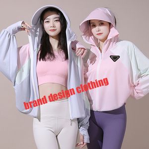 Designer Mulheres Protetor Solar Roupas Jaqueta Impermeável Secagem Rápida Capuz Soft Shell Moletom Com Capuz de Alta Qualidade