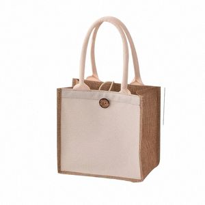 nuova borsa regalo semplice in lino tinta unita in stile verticale borsa fi shop c9eR #