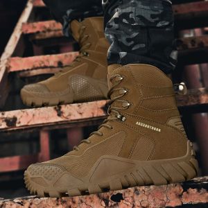 Nuovi stivali da combattimento maschi stivali militari caldi esterni usura scarpe da uomo impermeabili resistenti