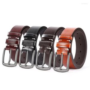 Belts Men's Belt Metal Needle Buckle Business Leisure Trend Authentic High Quality With Jeans Work Wear Plus Size