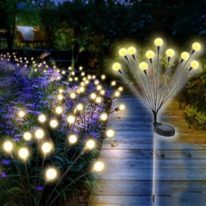 LED Solar Fairy Light Outdoor Lawn Courtyard Garden Decor Firefly Lights Christmas Festival Decorative Solar Powered Street Lamp