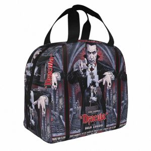 Horror Of Dracula 3 Isolado Lunch Bag Cooler Bag Lunch Ctainer Horror of Dracula Tote Lunch Box Food Storage Bags Travel H36a #