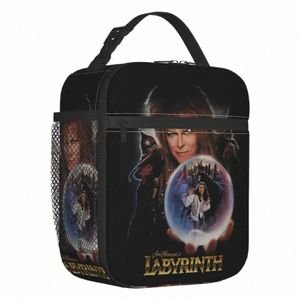 jareth The Goblin King Labyrinth Insulated Lunch Bag for Women Leakproof Fantasy Film Cooler Thermal Lunch Tote Work School 68ZE#