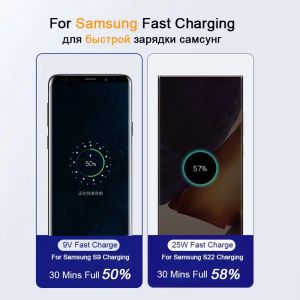 2st PD3.0 45W snabbkabel för Samsung Galaxy S20 S22 S23 Ultra Note 10+ 5G 20 A53 A54 Super Fast Charging USB Typ C Data Cable