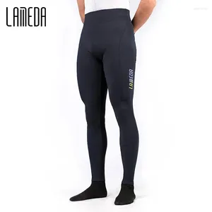 Calças de corrida Lameda Winter Winter Fleece Cycling Poftding Man High Bicycle Bicycle Toursers Leggings Leggings Bike Bike Roupas de bicicleta MTB Tights