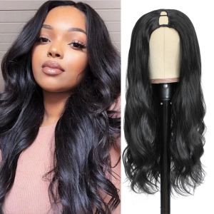 Wigs 14~30 Inch Upgrade Glueless V Part Synthetic Wig Body Wave Wigs 150% Density Natural Color Daily Use