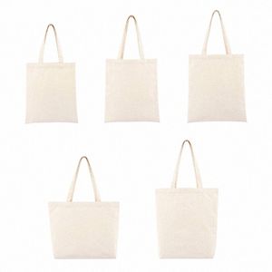 reusable Shop Bag Large Capacity Folding Blank Eco-friendly Tote Bags Foldable Canvas Grocery Women's Handbag Shoulder Bag G0U6#