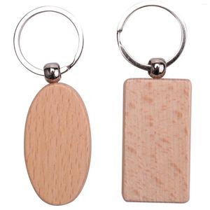 Hooks 40 Pcs Blank Wooden Key Chain DIY Wood Keychains Tags Gifts 20 Oval & Square