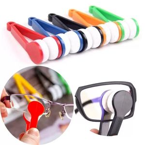 Ferramentas de limpeza doméstica Multiful Colors Mini escova de óculos de dois lados Limpador de microfibra Tela de óculos Esfregar óculos Limpar ferramenta de óculos de sol