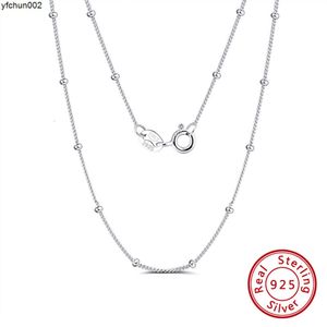 Shangda Jewelry S925 Ожерелье из чистого серебра с боковой цепочкой из бисера Женская подвеска с {категорией}