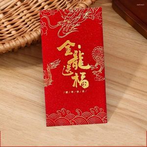 Gift Wrap 6Pcs/set Not Easy Fall Dragon Year Red Envelope Chinese Style Gold Glitter Frosted Bag To Install