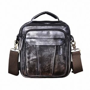 Real Design de couro genuíno bolsa de ombro Menger para homens Masculino Fi Cross-body Bag 8 