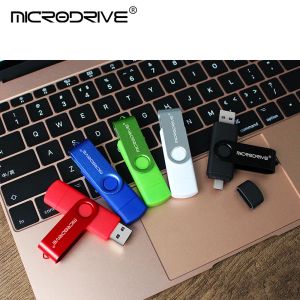 Metal OTG 2 em 1 tipo C Acionamento de caneta 128 GB Memória USB Stick 4GB 8GB 32GB 64GB 128 GB CLE USB CLE USB Flash Drive Memoria USB USB