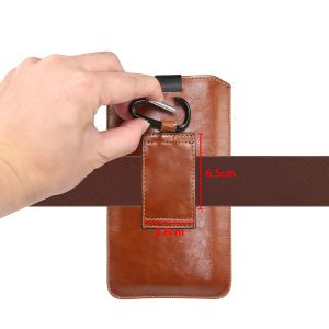 Universal Pull Tab Pu Кожаный ремень кожаный корпус мешочек для iPhone 15 14 13 12 11 Pro Max 6 7 8 Plus x xr xs Cover Sack