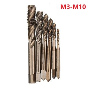 M3-M10 HSS-Co Cobalt M35 Machine Sprial Flutes Taps Metric Screw Tap Right Hand Thread Plug Tap Drill Bits Hand Repair Tools