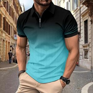 Polos męski 2024 Spotted Polo Shirt Europe and the United States Style Large Size Casual Top T-shirt