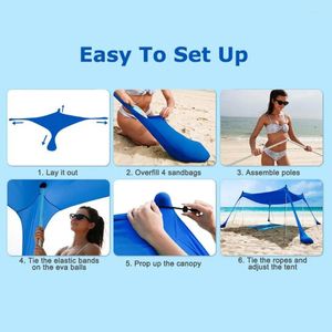 Tält och skyddsrum hudskydd strand tält utomhus tak solskydd med vattentät UV-säker påtagande enkel installation bärbar för