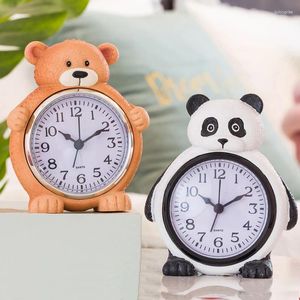 Zegary stołowe Śliczne kreskówki panda Bear Bedroom Dekoracja