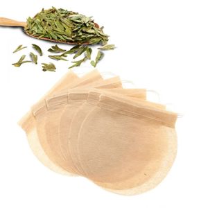 Nowe okrągłe torby na herbatę 100 szt./Lot TEABAGS Puste pachnące worki na herbatę Filtr Infuzer z uszczelką leczenia papierowe w kształcie sznurkowania
