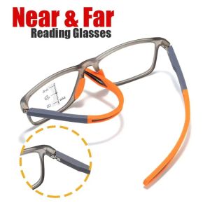 Ultralight TR90 Sports Presbyopia Eyeglasses Anti-blue Light Multifocal Reading Glasses Men Women Progressive Near Far Eyewear