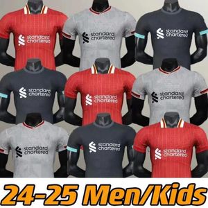 The Reds Mohamed Salah Darwin Nunez 24 25 Home Away men Soccer Jersey Dominik Szoboszlai Andy Robertson Alisson Becker Joe Gomez Joel Matip Curtis Jones kids Kit