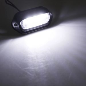 1/2PCS 24V 6 LEDカーライセンスナンバープレートSUVトラックトレーラーランプホワイトバルブ車製品ナンバープレートライト