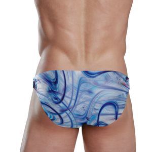 Man's Swimming Briefs Low Waist Swimwear drop With Push-up Pad Sexy Shorts Trunks Boxers Marble print Men's Swim For Old buyer