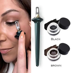 1 Set Eyeliner Guide Tools Silicone Eyes Liner Pencil Brush Waterproof Reusable For Shaky Hands Beginer Makeup Instruments 240325