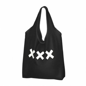 wielokrotnego użytku Amsterdam Andreas Cross Shop Bag Women Tote Bag Portable Holands Groceries Torby K4sz#