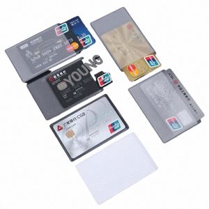 Custodia protettiva in plastica per porta carte di credito in PVC da 10 pezzi per proteggere le carte di credito Porta carte di credito Porta carte d'identità r2Pe #