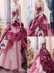 Stella De Libero Abiti Quinceanera Sweetheart Fiore appliquato Lace Up Prom Dress Party Wear Gonne a strati Ruffles Festa formale 1566235