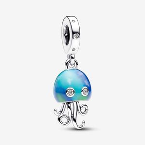 TOP Quality Jellyfish Dangle Charm Pandoras 925 Sterling Silver Luxury Charm Set Bracelet Making charms Designer Necklace Pendant Original Box Factory Wholesale