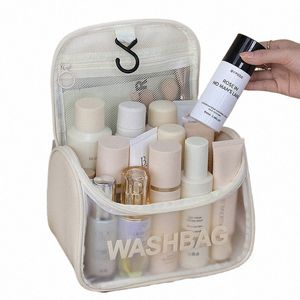 Mulheres maquiagem sacos de viagem saco cosmético produtos de higiene pessoal organizador de armazenamento à prova dwaterproof água pendurado banheiro w saco alta qualidade r1ma #