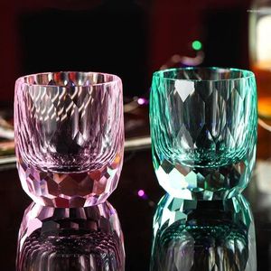 Wine Glasses 200ML Crystal Whiskey Cup Edo Handmade Grinding And Engraving Glass Luxurious Tools High-end Business Gifts Beer Mugs