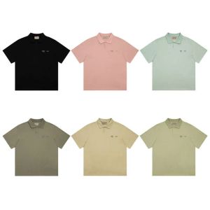 Verão novo produto esportes camisa pólo flip colarinho reflexivo carta impressa camiseta masculina e feminina casual camisetas finas soltas camisa de manga curta