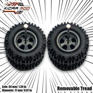 KicarMod 1/64 Large Size D:0.67In Off-Road Model Car Monster Truck Wheels for 1:64 Rubber Tires Set for Hot Wheels Car Toys