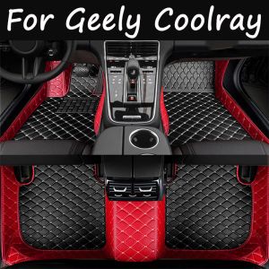 Bilgolvmattor för Geely Coolray 2019 2020 2021 2022 2023 Anpassade Auto Foot Pads Automobile Carpet Cover Interiörstillbehör